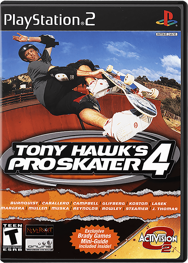 Tony Hawk 4 box art for Playstation 2